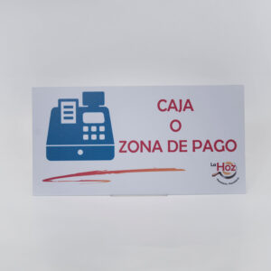 Señalización de caja o zona de pago